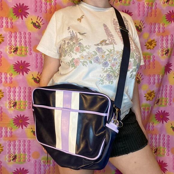 Vintage y2k purple messenger bag - Picture 2 of 4